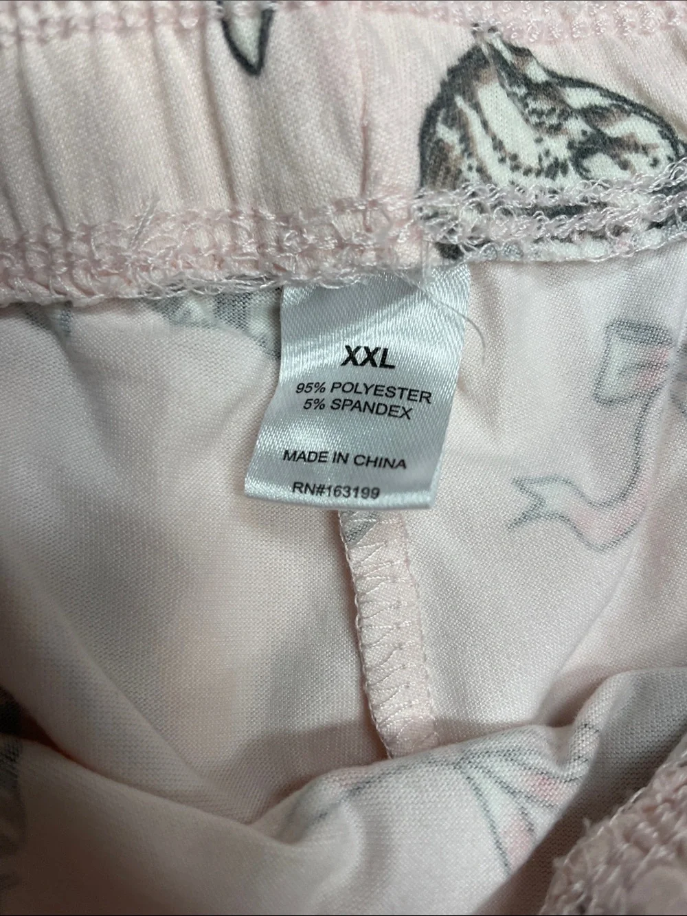 Womens Pink gray cat pajama sleepwear set short sleeve short size XL kitty - Picture 3 of 3